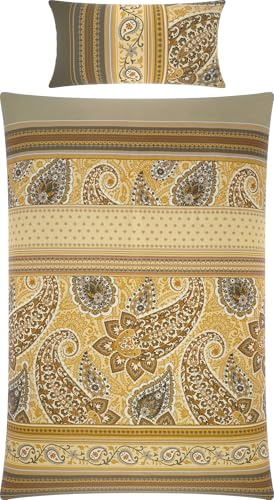 Erwin Müller Bettwäsche Mako-Satin beige Größe 1x 155x220 cm + 1x 40x80 cm