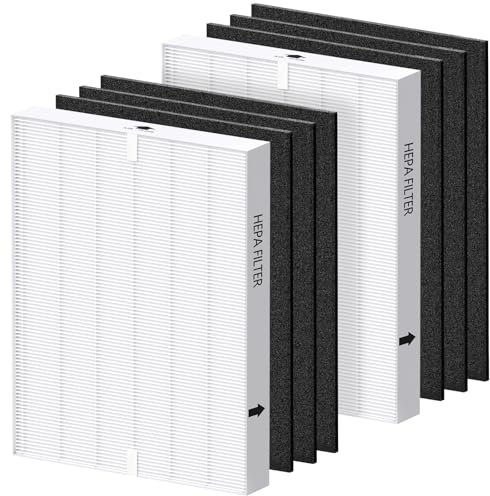 AP-1512HH Filter Replacement Set for Coway Airmega AP-1512HH and Airmega 200M Air Purifi-ers, 2 True HEPA and 6 Carbon Pre-Filters, Compared to Part # 3304899