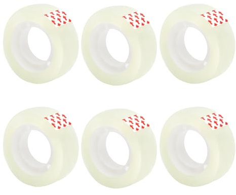 Nastro Adesivo,Nastro Adesivo Trasparente,Nastro Pacchi,Nastro Pacchi Imballaggio,Nastro Trasparente,Trasparenti Nastro,Nastro Per Pacchi,Multifunzione Trasparente Nastro Adesivo,18mm x 25m 6 Rotoli
