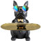 Huhote Bulldogge Skulptur Deko, Französische Bulldogge Tablett Deko Statue, Bulldogge Schlüssel Schale für Wohnzimmer, Tischdekoration, Schreibtischdekoration, Wohnkultur, Geschenke (Schwarz)