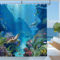Bonhause Duschvorhang Meeresschildkröte Blau Ocean Unterwasser Duschvorhänge 180 x 180 cm Anti-Schimmel Wasserdicht Polyester Stoff Waschbar Bad Vorhäng für Badzimmer mit 12 Haken