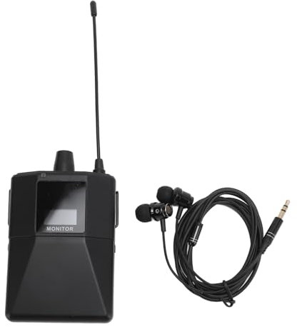 Receptor Inalámbrico de Petaca, Diseño de Pantalla LCD, Recepción Eficiente, Transmisión de Señal Estable, Fácil de Transportar, Calidad de Sonido Superior, para Uso en