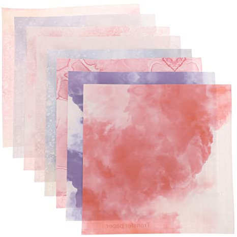 BCOATH 8 Stücke Aquarell Wärme Transfer Blätter Tinte Transfer Film Transfer Film Für Kleidung Decor