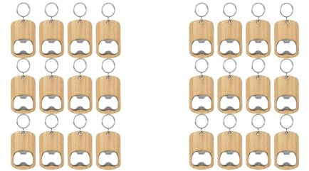 Remingtape Lot de 24 fours à bouteilles, porte-clés, décapsuleurs, gravures en bois, porte-clés pour , la cuisine, les fêtes