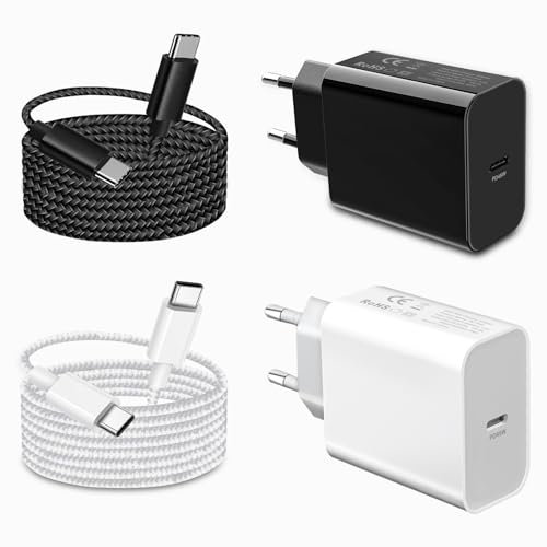 2Pack 45W USB C Ladegerät für Samsung Galaxy S25 Ultra/S24 Plus/S24 Ultra/S23+/S21/S23 FE/A56 5G A55 A54 A53 A36 A26 A35 A25 A16 5G/S22 S21 S20 Note 20 EP-T4510 Netzteil Schnellladegerät und Ladekabel