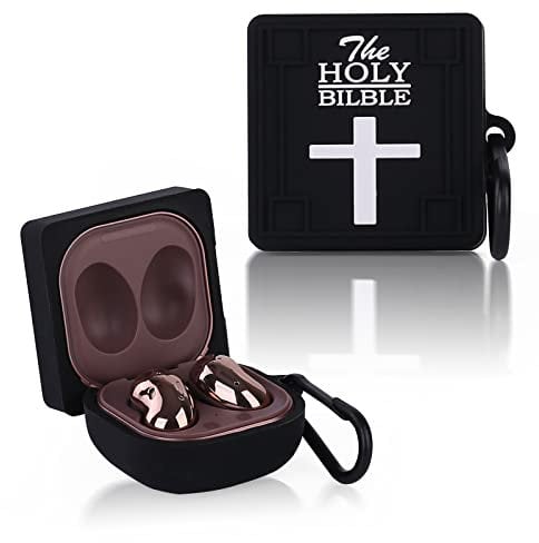 TAOCHEN Case for Galaxy Buds 2 Pro/Buds Pro/Buds Live/Buds 2/Buds FE (2023), Silicone Cute Cartoon Charging Case Protective Cover for Samsung Galaxy Wireless Earbuds (Bible)