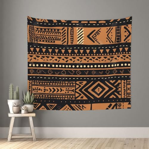 YKLJG Afrikanischer Schlammstoff, Tribal-Druck, Wandteppich, Wandbehang, 152 x 130 cm, Wandkunst, Dekorationen für Wohnzimmer, Schlafzimmer