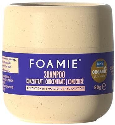 Foamie Shampoo Konzentrat Feuchtigkeit, 3x konzentrierte Pflege, nachhaltige Verpackung, feuchtigkeitsspendend, vegan, ohne Silikone