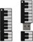 Cartoon Piano Key USB Flash Drive 64GB Pen Drive Memory Stick Compatible With USB 2.0 Gift Edition