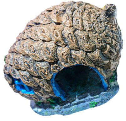 YARNOW Aquarium Dekoration Pinienzapfen Fisch Versteck Garnelen Becken Zubehör Harz Dekorationshaus Aquariumhaus Aquariumdekorationszubehör