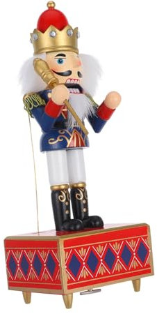 Cabilock Xmas Nutcracker Music Box Music Box Adornment for Home Decoration present Design for Christmas Festival Presents