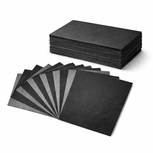 Graphitpapier A4, schwarz, 300 Blatt Transferpapier zum Nachzeichnen | Für Papier, Holz und Leinwand; gleichmäßige Beschichtung für klare Linien, feine Details, Schablonen und DIY-Projekte.