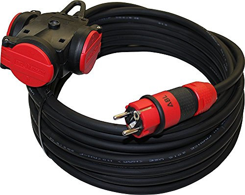 Schutzkontakt Verlängerungskabel 20m Außen 3Fach Verteiler Stromkabel Außenbereich Schuko Verlängerung PCE Outdoor Verlängerung Kabel Steckdosenleiste 3-Fach Mehrfachstecker Multisteckdose 3x2,5