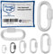 10 pezzi 4-mm V4A acciaio inox connettore a vite forma corta dritta e robusta carico di rottura 600 kg connettore rapido moschettone avvitabile fissaggio a sgancio rapido
