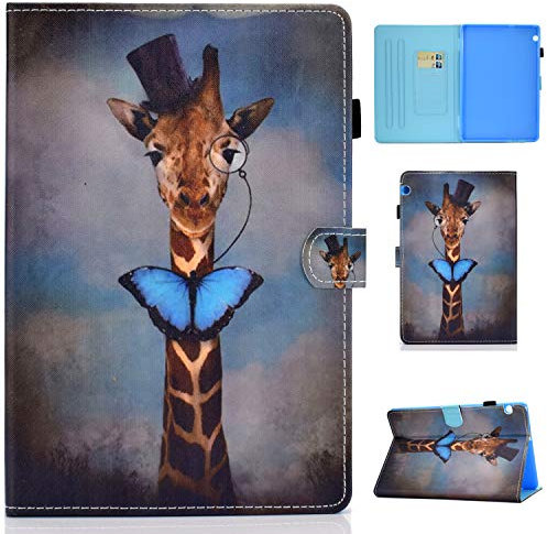 Bspring Cover Huawei Mediapad T5 10 / Custodia per Huawei T5 10 pollici tablet [Slim Shell] Leggero Multi-angli Folio Stand Cover per Huawei MediaPad T5 10.1 Pollici 2018 Tablet,Giraffa