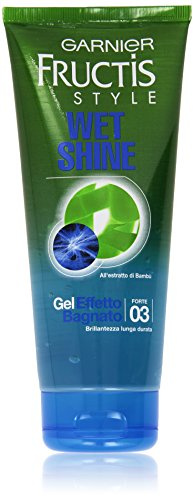 Garnier Fructis Wet Shine Gel Effetto Bagnato Fissaggio Forte, 200 ml