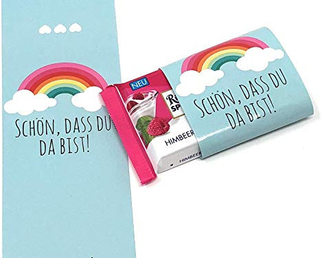 Schokoladenbanderolen, 25 Stück Gastgeschenk zur Taufe, Kommunion, Konfirmation Schulanfang oder Hochzeit, Banderolen für Schokolade, Taufgeschenk