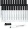 Shuttle Art Marqueur Noir Indélébile, 30 Marqueurs Noirs à Pointe Ultra Fine, Marqueur Permanent sur le Plastique, Pièrre, Bois, Métal, Marqueur Noir Parfait pour Dessin, Travail et Faire une Marque