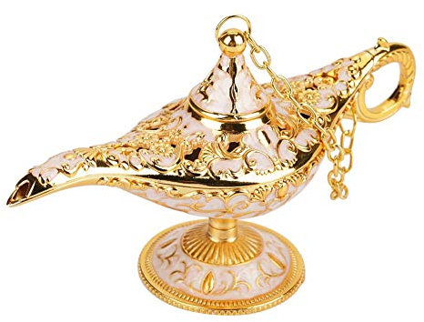 Genie Öllampe Wunderlampe Sammelbare Seltene Wishing Klassische Vintage Aladdin Magic Genie Startseite Teekanne Öl Lampe Dekoration Geschenk für Ihren Freund(#3)