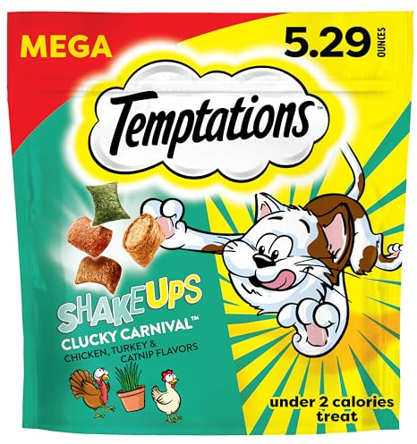 Temptations Cat Treat ShakeUps, Crunchy and Soft Cat Treats, Crustacean Celebration, 5.29 oz. Pouch