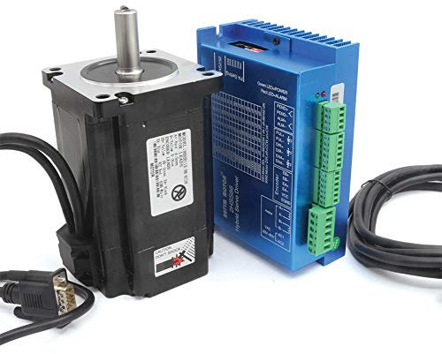 RATTMMOTOR CNC Steuerung Kit Nema34 8Nm Schrittmotor mit geschlossener Schleife Hybrid 2-Phasen 2HSS86 Servomotor Treiber 30-100V DC mit 3m Kabel für CNC Fräser Gravur Fräsmaschine