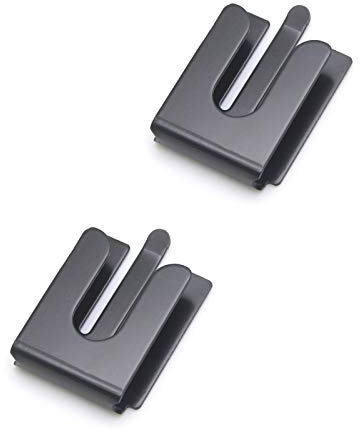 Kymate CB Mic Holder Mobile Radio Microphone Hang Up Clip for Yaesu Icom Vexter Motorola Kenwood MH48 MH36 HMN3596 HM133V HLN9073 GM300/340/950 CM200/300 Metal Hook Stick to Car 2Pack