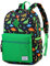 Kasgo Kinderrucksack Jungen, Niedlich Schulrucksack für 6-8 Jährige Mädchen Wasserabweisend Tagesrucksack Vorschulrucksack Kindergartentasche mit Brustgurt Dinosaurier Schwarz