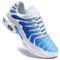 Zapatillas deportivas para hombre, para correr, con cámara de aire, informales, para caminar, tenis, gimnasio, deportes atléticos, blanco/azul, 46 EU