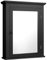 GOPLUS Armoire Murale de Salle de Bain avec Miroir, Armoire Suspendue, Pharmacie avec Porte et Couche Ajustable pour Salle de Bain, Cuisine, Entrée (56x15x69cm, Noir)