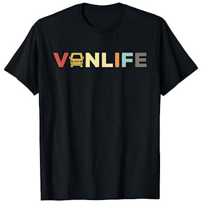 Vanlifer Camper Camping Retro - Vintage Van Life T-Shirt