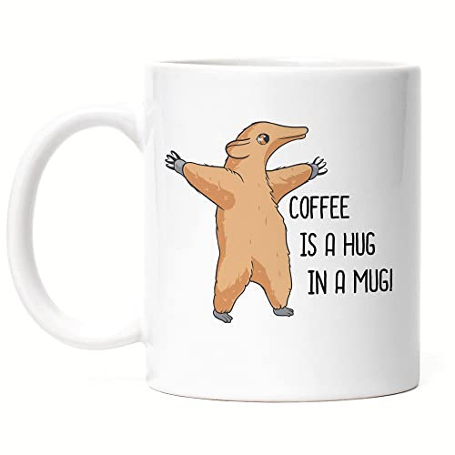 Hey!Print Coffee Is A Hug In A Mug Tasse Umarmung Geschenkidee Freundin Freund Familie Süß Niedlich