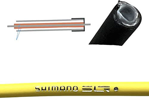 F26 Shimano Fahrrad MTB Road Bremszugaussenhülle Teflon (5mm SLR gelb)