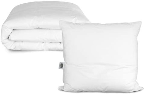 DormiGood - Bettwaren Set - Premium Bettdecke und Kissen Set 200x200 - Daunendecke 200 x 200 cm & 2x Daunenkissen 80 x 80 cm - Sommerdecke mit Kopfkissen 80x80 - Leicht & Atmungsaktiv - Für Allergiker