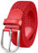 TANGCHAO Stoffgürtel Stretchgürtel Elastik Flechtgürtel Geflochtener und Elastischer Dehnbarer Gürtel für Damen und Herren Breite 3.3cm Rot 90cm