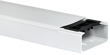 10m KOMIB Kabelkanal/Kabelkanäle/Kabelführung - Verschiedene Größen und Farben - Schraubbar - 5 x 2m Stangen - (Reinweiß (RAL 9010), 90 x 40 mm)