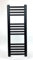 Greened House Black Straight Heated Towel Rail W300mm x H800mm Flat Central Heating Towel Rail Radiator