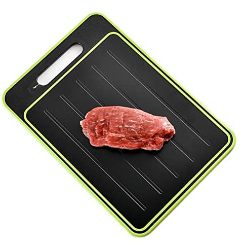 Defrosting Tray 4 in 1 Chopping Board Meat Thawing Cutting Board Aluminum Defrosting Tray Fast Thawing Plate and Chopping Board for Kitchen Frozen Food