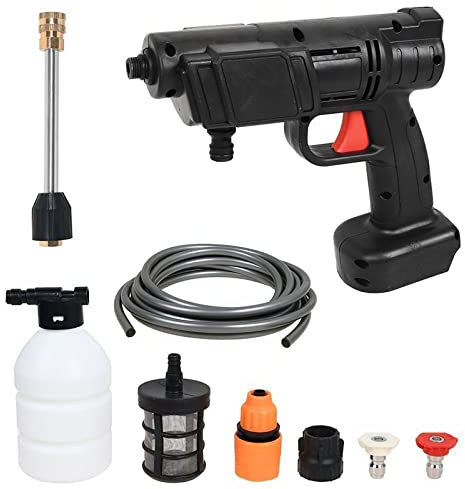 HEZHU Für Makita-18V Akku Hochdruckreiniger Tragbar Spritzpistole Wasser Druckreiniger, Schwarz,Batteriebetrieben（Dieses Produkt enthält Keine Batterien, Bitte separat kaufen!!!）