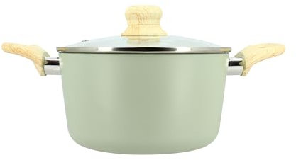 MENASTYL - Faitout 20cm Colorama Céladon - En Aluminium - Revêtement antiadhésif en céramique - Tous feux dont induction