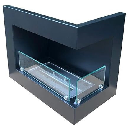 Schwarzer Bio - Eckkamin RECHTS