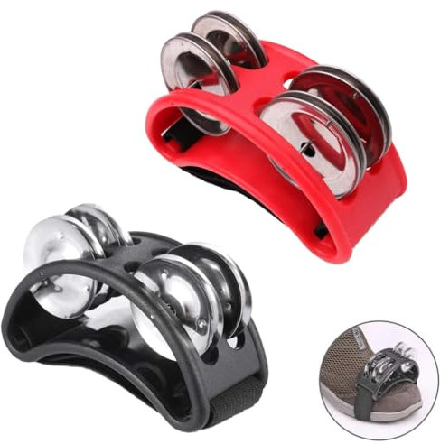 2 stück Tamburin Hand Tamburin Glocken,Hand Tambourin,Mini Percussion Tamburine Bulk Hand Held Percussion Drum Musical Rhythmus Instrument.