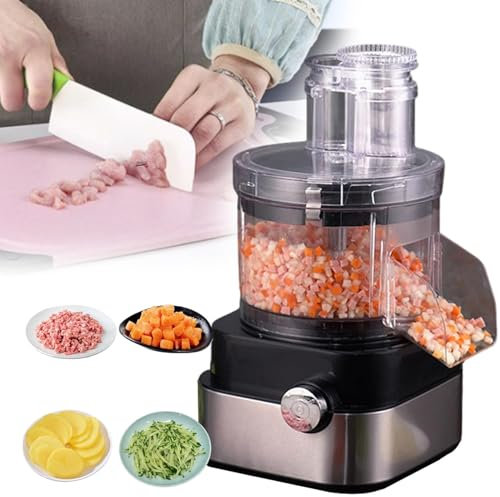 ZXSYYDS Coupe-légumes électrique Commercial 600 W,Machine à découper Les légumes,broyeur Automatique de Pommes de Terre,pour Restaurants, cantines, hôt