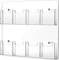 Keweni Acryl Prospektständer Tribüne,Broschüre Display Stand Business Multi Slot Broschüre Rack klar Acryl Wand Tasche für Flyer Literatur Menü werben (8 pockets)