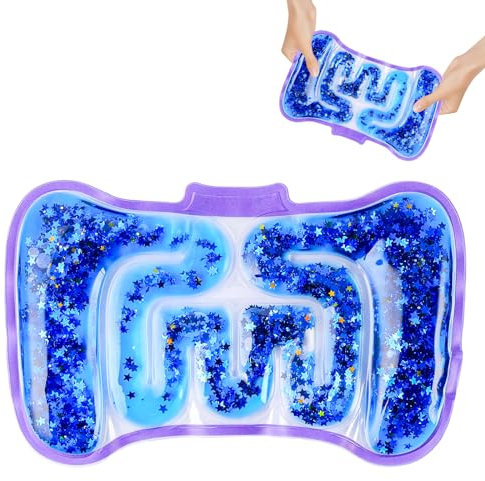 Sensorik Spielzeug, Sensorische Schläuche Fidget Spielzeug, Flüssig Fidget Squishy Maze Toy für Kinder, Squishy Sensory Tubes Gefüllt mit Pailletten, Squeezable Fidget Spiel für ADHS und Autismus