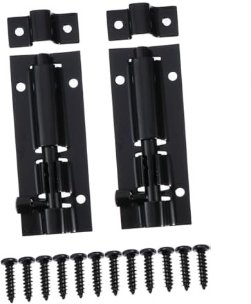 Homoyoyo Serratura a Bullone per Porta 2 Set di Chiavistelli Scorrevoli in Acciaio Inossidabile Meccanismo di Chiusura di Sicurezza per Uso Esterno Design di Facile Montaggio