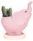 CAIRIAC Sukkulenten-Übertopf aus Keramik, Elefant, niedlicher kleiner Blumentopf mit Untersetzer, Ablaufloch für Zuhause, Büro, Schreibtisch, Fenster, Dekoration, Geschenk, rosa Topf für