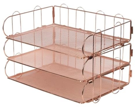 Organizer Büro Schreibtisch Organizer 3-stufiger Briefablage-Papier-Organizer, Netz-Schreibtisch-Akten-Organizer Für Schule, Büro Und Zuhause Stiftehalter Schreibtisch