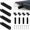 Sorlpv Solarmodul Halterung für 1X Module, PV Halterung Montageset - 12CM Schwarze Schiene + Verstellbare Klemme für 30-35MM Dicke Module, Alu Solarpanel Halterung Flachdach Trapezblech Blechdach