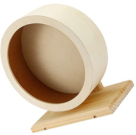 GREENADSCAPE Holz-laufrad Für Kleine Haustiere Kork-laufrad Für Hamster Rennmäuse Chinchillas Und Andere Kleintiere Langlebiges Spielzeug Für Gesunde Bewegung Und Nächtliche