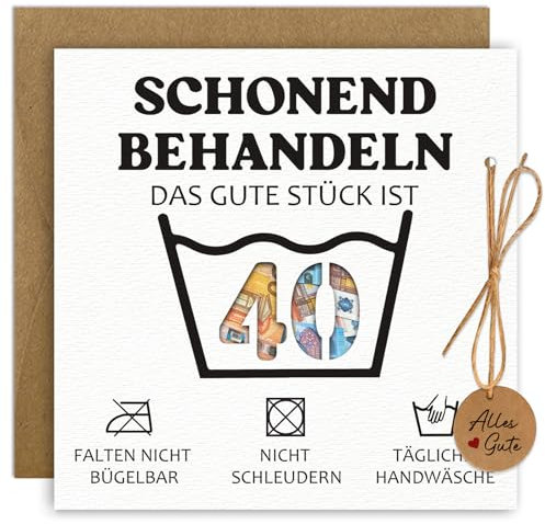 BOYATONG Geldgeschenke Geburtstag 40 mit Umschlägen, Geldgeschenke Verpackung Geburtstagskarte 40, Lustig Geschenke zum 40 Geburtstag Frau Mann, Schonend Behandeln Geschenk 40 Geburtstag Mann Frau